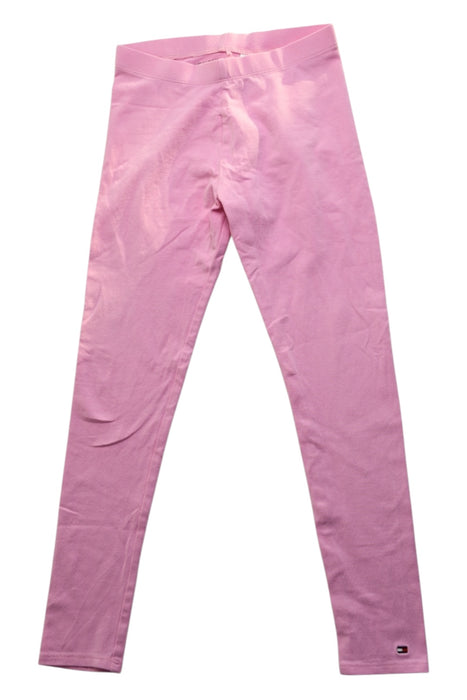 A Pink Leggings from Tommy Hilfiger in size 10Y for girl. (Front View)
