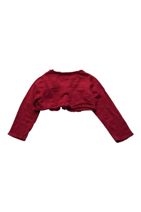 A Red Cardigans from Souris Mini in size 6-12M for girl. (Back View)