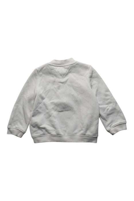 A White Zippered Sweatshirts from Tommy Hilfiger in size 2T for boy. (Back View)