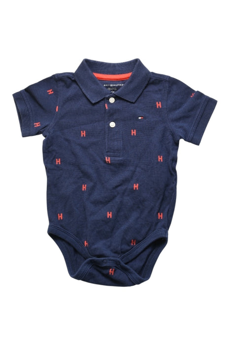 A Navy Short Sleeve Bodysuits from Tommy Hilfiger in size 6-12M for boy. (Front View)