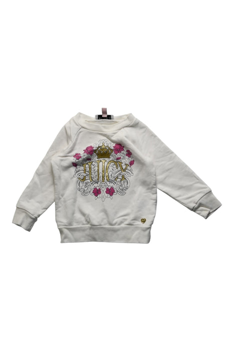 A White Crewneck Sweatshirts from Juicy Couture in size 6-12M for girl. (Front View)