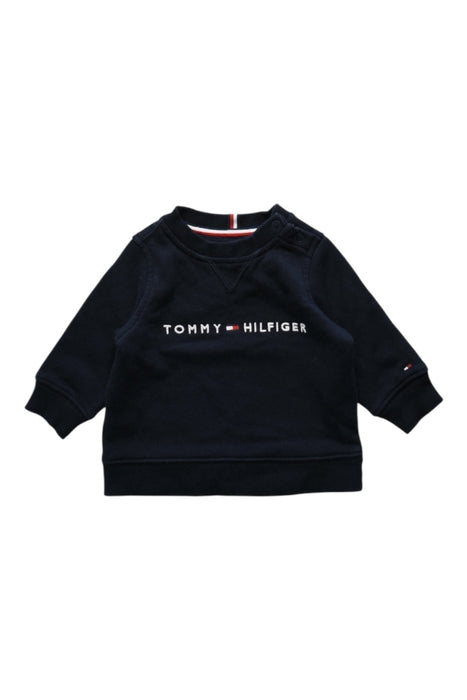 A Navy Crewneck Sweatshirts from Tommy Hilfiger in size 3-6M for boy. (Front View)