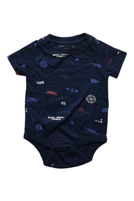 A Navy Short Sleeve Bodysuits from Tommy Hilfiger in size 3-6M for boy. (Front View)