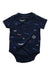 A Navy Short Sleeve Bodysuits from Tommy Hilfiger in size 3-6M for boy. (Front View)