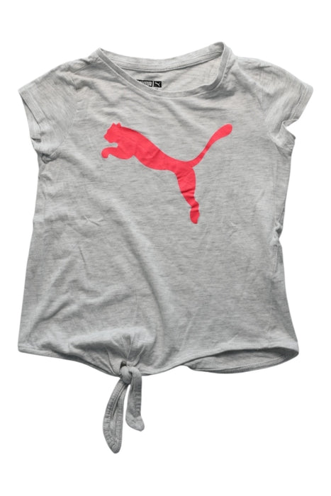 A Grey Short Sleeve T Shirts from Puma in size 5T for girl. (Front View)