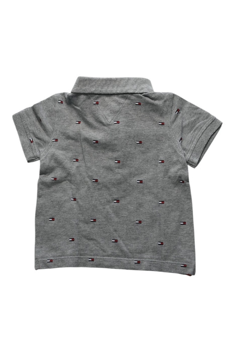 A Grey Short Sleeve Polos from Tommy Hilfiger in size 12-18M for boy. (Back View)