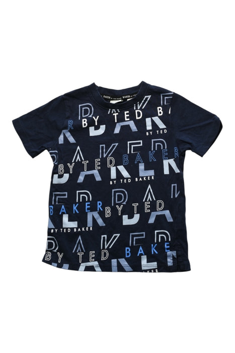 A Navy Short Sleeve T Shirts from Baker by Ted Baker in size 4T for boy. (Front View)