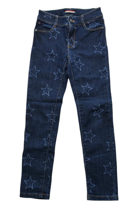 A Navy Jeans from Tommy Hilfiger in size 7Y for girl. (Front View)