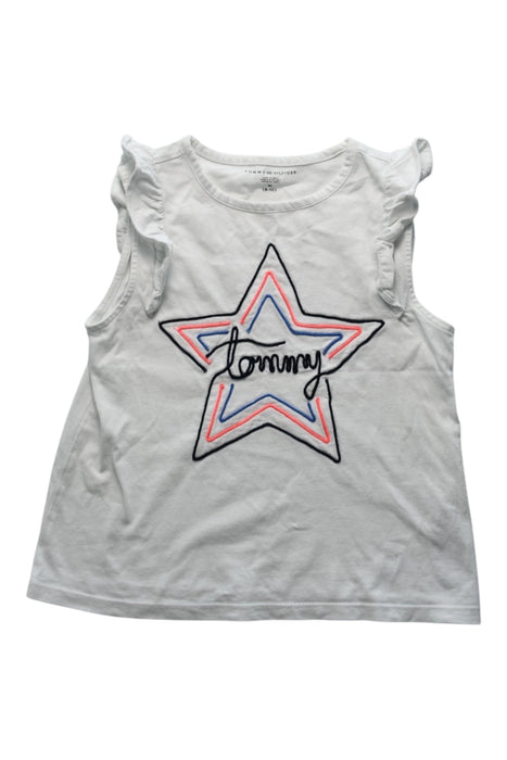 A White Sleeveless Tops from Tommy Hilfiger in size 10Y for girl. (Front View)