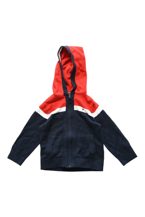 A Red Hooded Sweatshirts from Tommy Hilfiger in size 2T for boy. (Front View)