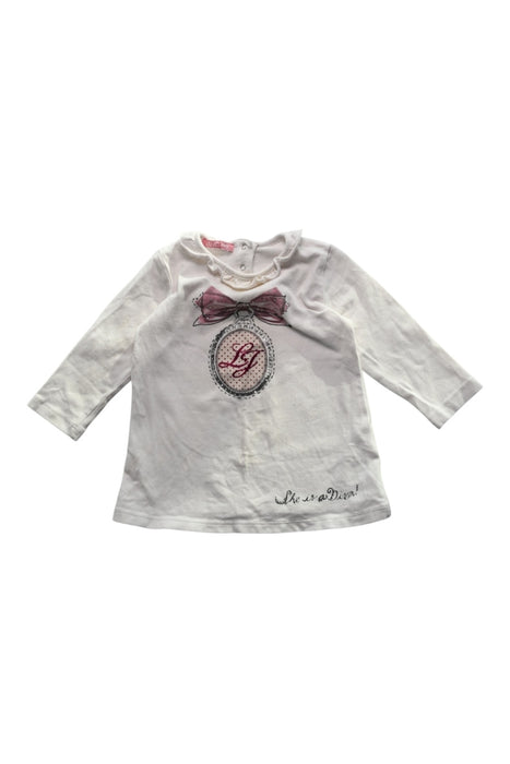 A White Long Sleeve Tops from Liu Jo in size 6-12M for girl. (Front View)