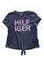 A Navy Short Sleeve T Shirts from Tommy Hilfiger in size 7Y for girl. (Front View)