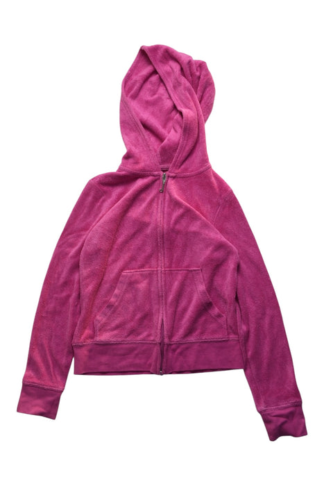 A Pink Hooded Sweatshirts from Juicy Couture in size 7Y for girl. (Front View)