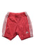 A Red Shorts from Adidas in size 3T for girl. (Front View)