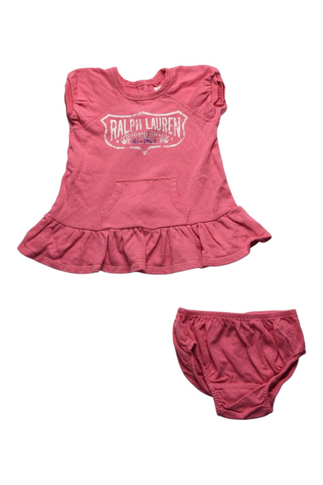 A Pink Dress Sets from Ralph Lauren in size 3-6M for girl. (Front View)