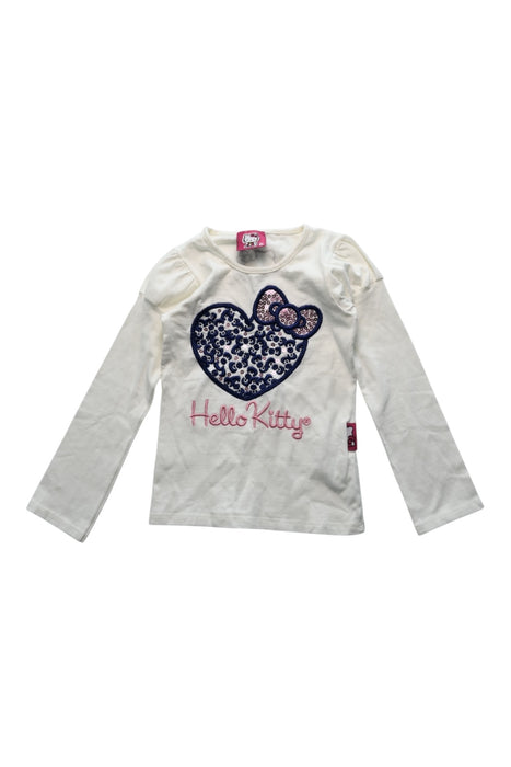 A White Long Sleeve Tops from Sanrio in size 4T for girl. (Front View)