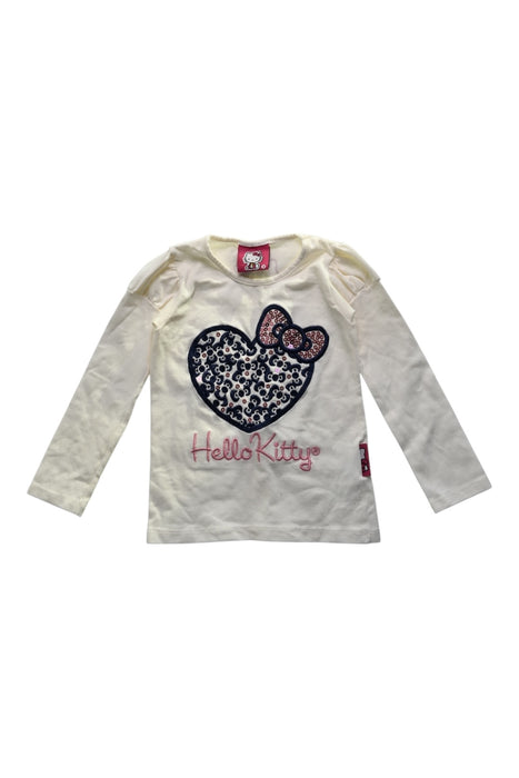 A Pink Long Sleeve Tops from Hello Kitty in size 3T for girl. (Front View)