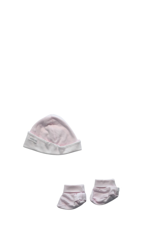 A Pink Beanies from Laranjinha in size 0-3M for girl. (Front View)