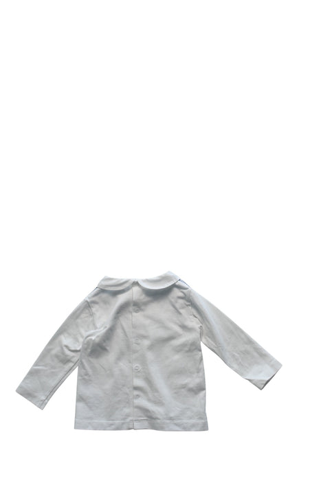 A White Long Sleeve Shirts from Laranjinha in size 3-6M for girl. (Back View)