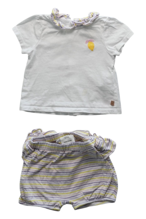 A White Shorts Sets from Carrément Beau in size 0-3M for girl. (Front View)
