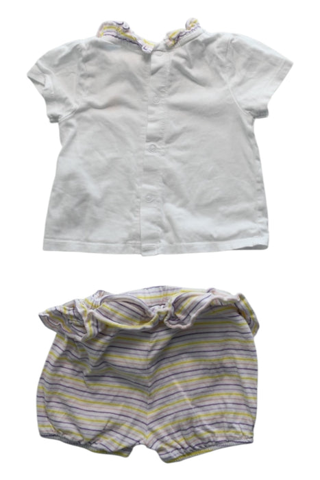 A White Shorts Sets from Carrément Beau in size 0-3M for girl. (Back View)