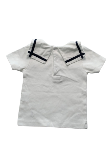 A White Short Sleeve T Shirts from Little Larks in size 6-12M for girl. (Back View)