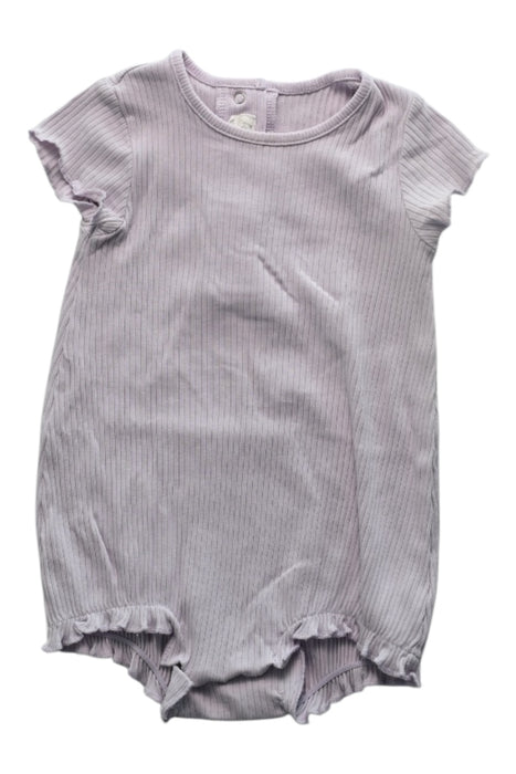 A Purple Short Sleeve Rompers from Mamas & Papas in size 6-12M for girl. (Front View)