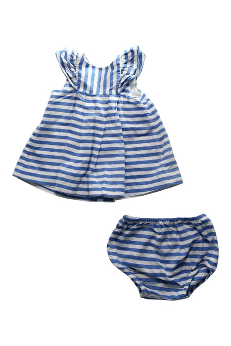 A Blue Shorts Sets from Jacadi in size 3-6M for girl. (Front View)