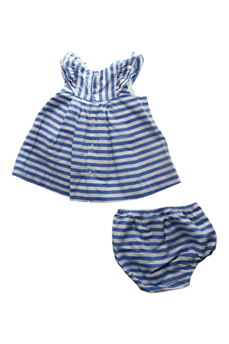 A Blue Shorts Sets from Jacadi in size 3-6M for girl. (Back View)