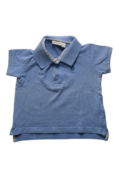A Blue Short Sleeve Polos from Jojo Maman Bébé in size 18-24M for boy. (Front View)