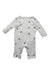 A White Long Sleeve Rompers from The Little White Company in size 3-6M for boy. (Front View)
