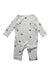 A White Long Sleeve Rompers from The Little White Company in size 3-6M for boy. (Back View)