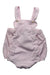 A Pink Overall Shorts from Jacadi in size 3-6M for girl. (Front View)