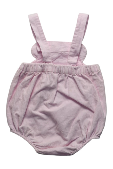 A Pink Overall Shorts from Jacadi in size 3-6M for girl. (Back View)
