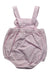 A Pink Overall Shorts from Jacadi in size 3-6M for girl. (Back View)