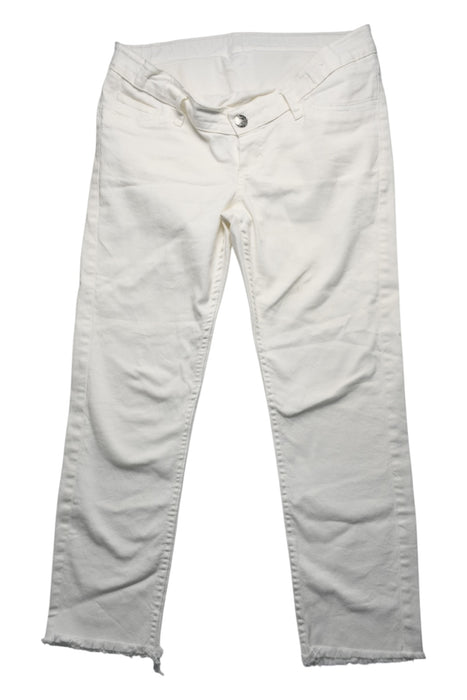A White Jeans from Oh9 Shop in size Maternity-L for maternity. (Front View)