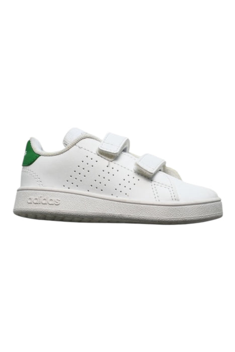 A White Sneakers from Adidas in size 18-24M for boy. (Back View)