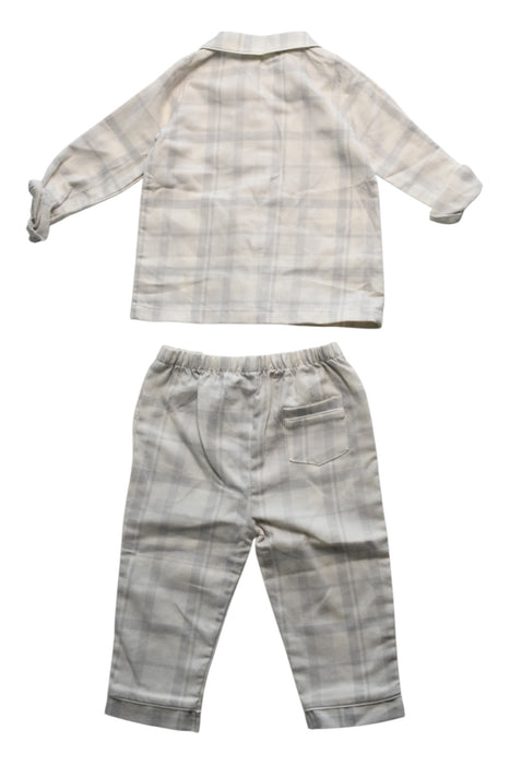 A White Pyjama Sets from Mamas & Papas in size 6-12M for boy. (Back View)