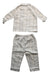 A White Pyjama Sets from Mamas & Papas in size 6-12M for boy. (Back View)