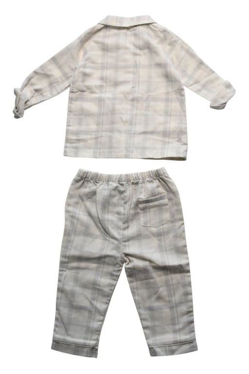 A White Pyjama Sets from Mamas & Papas in size 6-12M for boy. (Back View)
