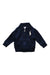 A Navy Zippered Sweatshirts from Ralph Lauren in size 3-6M for boy. (Front View)