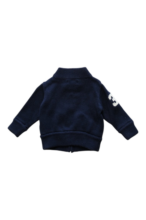 A Navy Zippered Sweatshirts from Ralph Lauren in size 3-6M for boy. (Back View)
