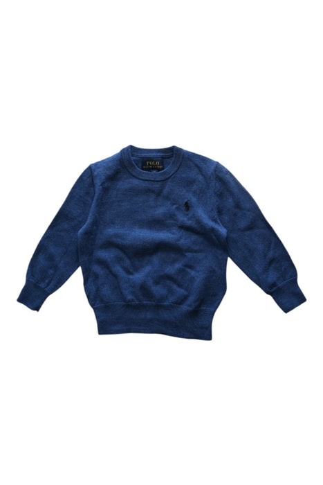 A Blue Crewneck Sweatshirts from Polo Ralph Lauren in size 2T for boy. (Front View)