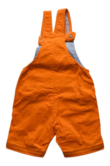 A Orange Overall Shorts from Boss in size 6-12M for boy. (Back View)