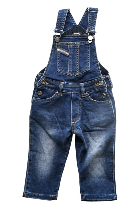 A Blue Long Overalls from Diesel in size 12-18M for boy. (Front View)