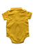 A Yellow Short Sleeve Bodysuits from Ralph Lauren in size 0-3M for boy. (Back View)