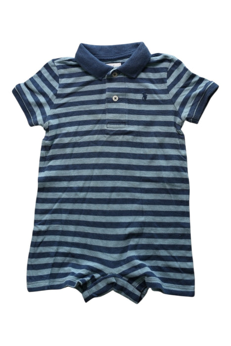 A Blue Short Sleeve Rompers from Ralph Lauren in size 6-12M for boy. (Front View)