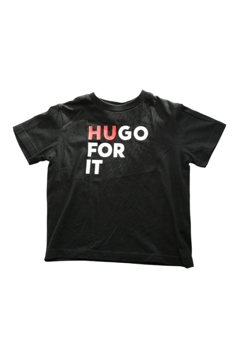 A Black Short Sleeve T Shirts from Boss in size 4T for boy. (Front View)