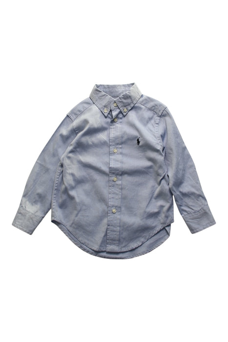 A Blue Long Sleeve Shirts from Ralph Lauren in size 2T for boy. (Front View)