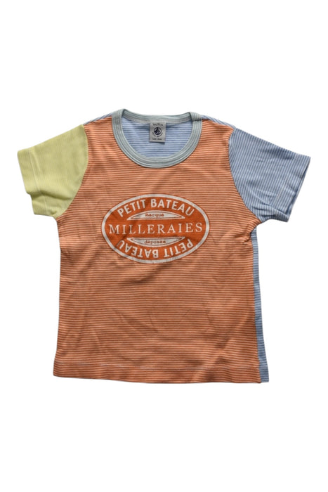 A Multicolour Short Sleeve T Shirts from Petit Bateau in size 3T for boy. (Front View)